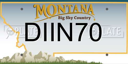 DIIN70 Montana License Plate