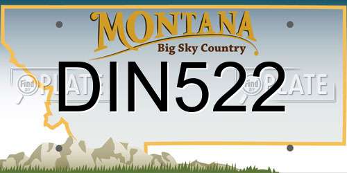DIN522 Montana License Plate