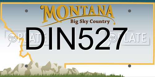 DIN527 Montana License Plate