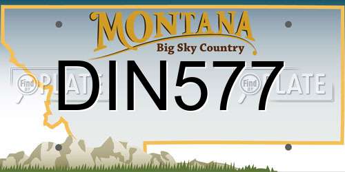 DIN577 Montana License Plate