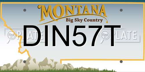 DIN57T Montana License Plate