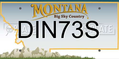 DIN73S Montana License Plate