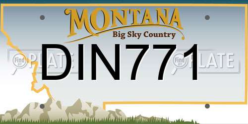 DIN771 Montana License Plate