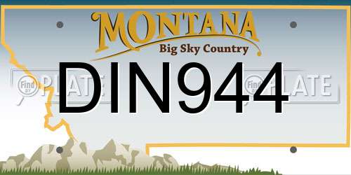 DIN944 Montana License Plate