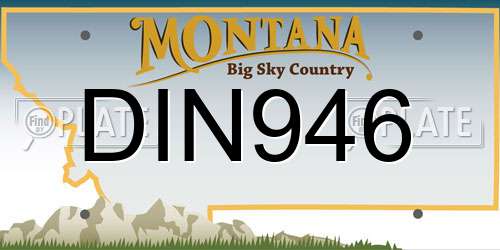DIN946 Montana License Plate