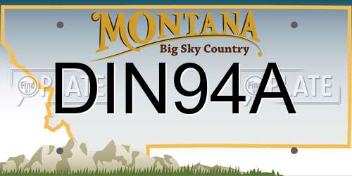 DIN94A Montana License Plate