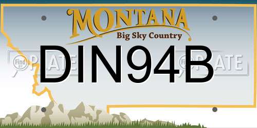 DIN94B Montana License Plate
