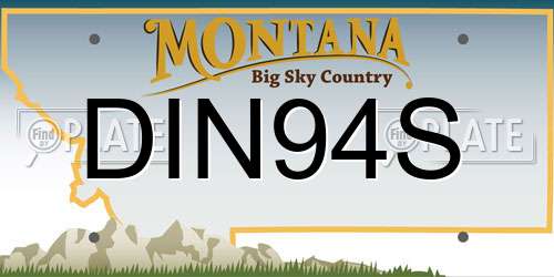 DIN94S Montana License Plate