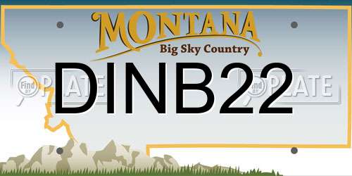 DINB22 Montana License Plate