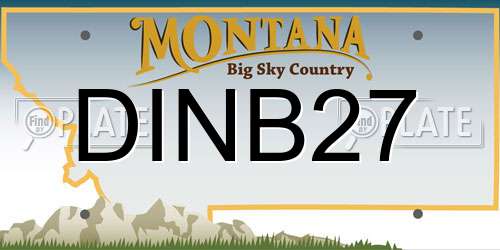 DINB27 Montana License Plate