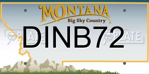 DINB72 Montana License Plate