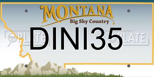 DINI35 Montana License Plate