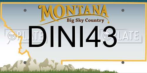 DINI43 Montana License Plate