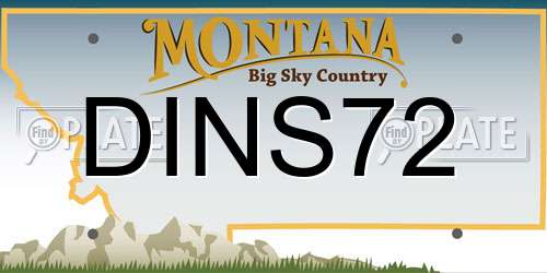 DINS72 Montana License Plate