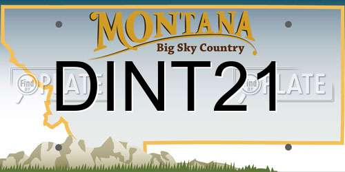 DINT21 Montana License Plate