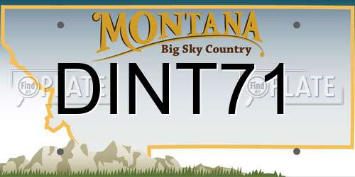 DINT71 Montana License Plate