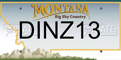 DINZ13 Montana License Plate
