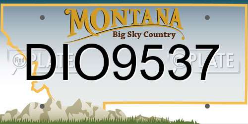 DIO9537 Montana License Plate