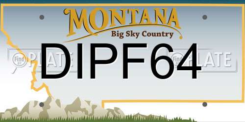 DIPF64 Montana License Plate