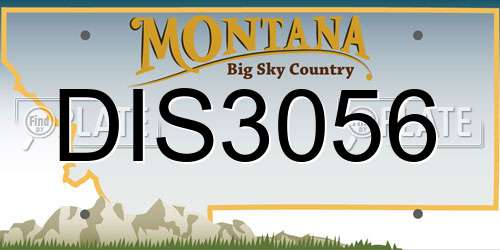DIS3056 Montana License Plate