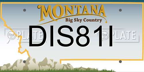 DIS81I Montana License Plate