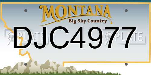 DJC4977 Montana License Plate