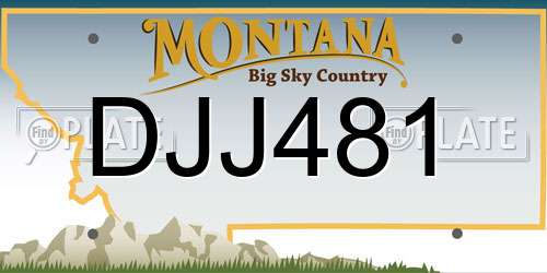 DJJ481 Montana License Plate