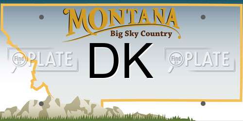 DK Montana License Plate