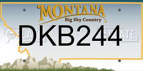 DKB244 Montana License Plate