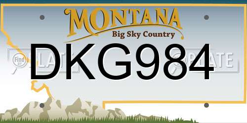 DKG984 Montana License Plate