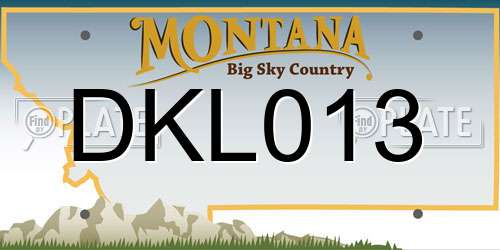 DKL013 Montana License Plate