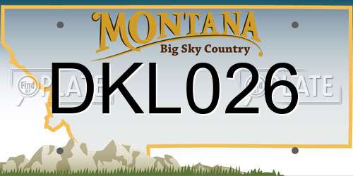 DKL026 Montana License Plate