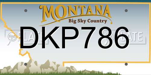 DKP786 Montana License Plate