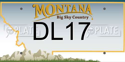 DL17 Montana License Plate