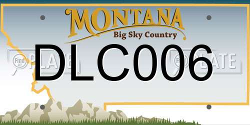 DLC006 Montana License Plate