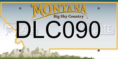 DLC090 Montana License Plate
