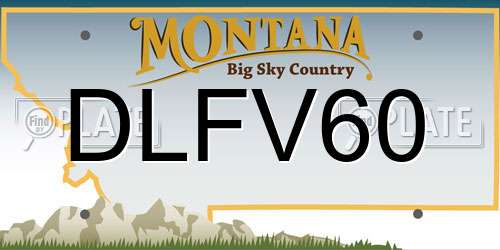 DLFV60 Montana License Plate