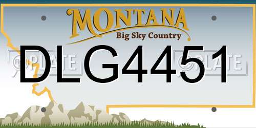 DLG4451 Montana License Plate