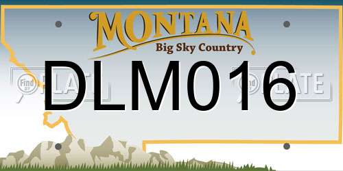 DLM016 Montana License Plate