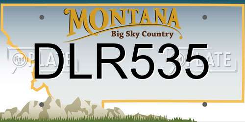 DLR535 Montana License Plate