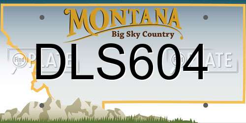 DLS604 Montana License Plate
