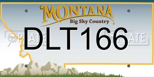 DLT166 Montana License Plate