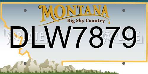 DLW7879 Montana License Plate