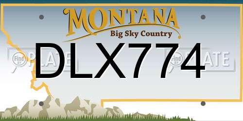 DLX774 Montana License Plate