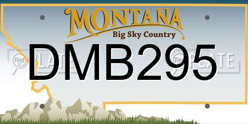DMB295 Montana License Plate