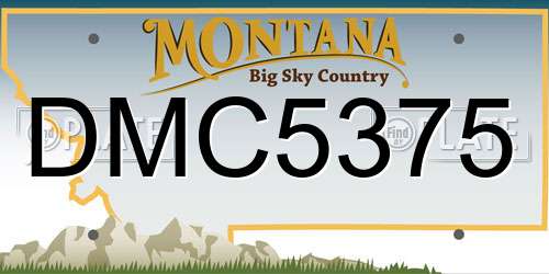 DMC5375 Montana License Plate