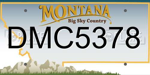DMC5378 Montana License Plate