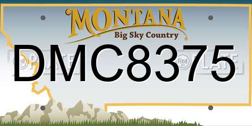 DMC8375 Montana License Plate
