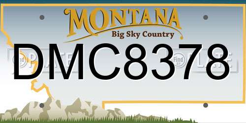 DMC8378 Montana License Plate