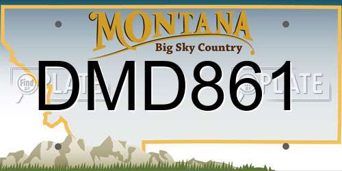 DMD861 Montana License Plate
